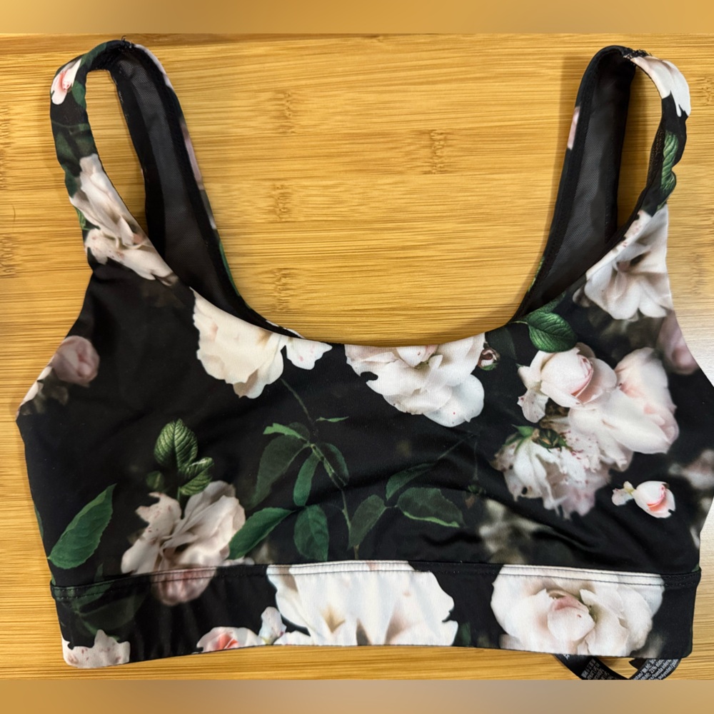 Victoria’s Secret Lightweight Floral Sports Bra Medium Support Size XS